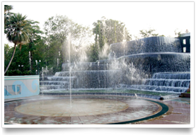 น้ำพุและน้ำตก สวนเฉลิมฯ หอคอยบรรหารแจ่มใส สหกิจบัณฑิต สพรรณบุรี